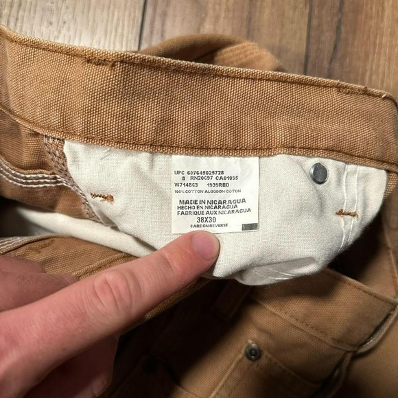 Vintage Dickies Carpenter Jeans Men's size 38‎ x 30 Tan Baggy Skater Workwear - Picture 3 of 7